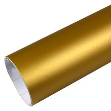 Autofolie Gold Matt Metallic (9€/m²) Luftkanal Auto Folie Blasenfreie Klebefolie