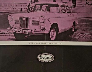 1958 Wolseley24-80 Sales Brochure - Great Original Item Fold Out