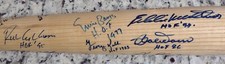 HOF Bat Signed & Inscribed by 15 Richie Asburn Ernie Banks Eddie Mathews JSA LOA
