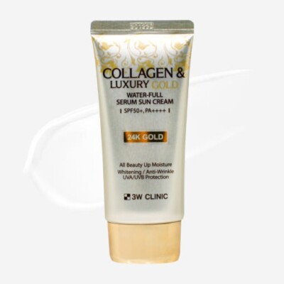 3W Clinic Collagen Luxury Gold Water Full Serum Sun Cream 50g 1.76oz KB017