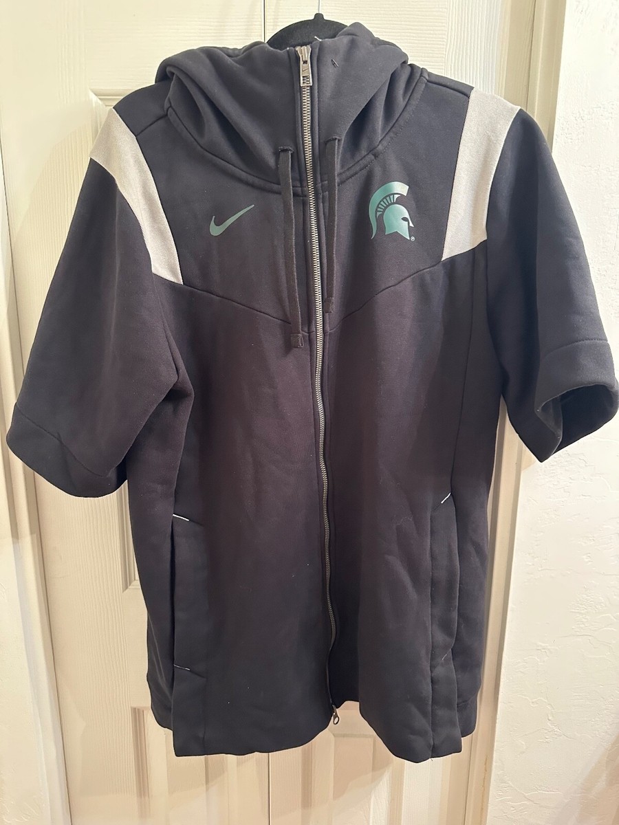 【即完モデル‼︎】NIKE◎ミシガン州立大学 パーカー D120 Michigan State Spartans Nike Full Zip Short Sleeve Hoodie Mens