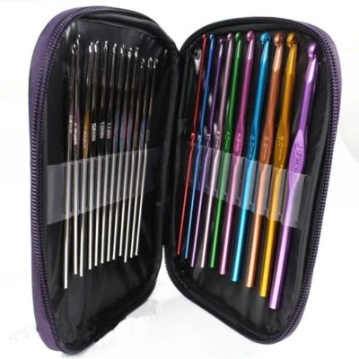 PREASION 22pcs Crochet Hook Set Yarn Knitting Needles Sewing Tools DIY Crochet Craft Tool