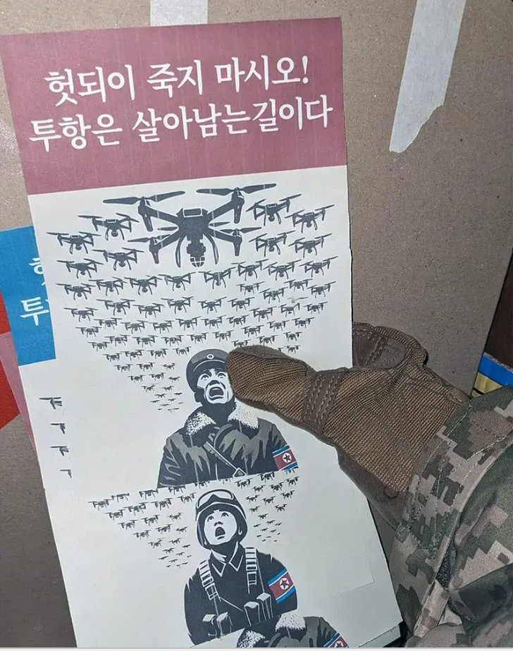 korean soldier surrender Ukraine propaganda Set №6 10 propaganda leaflet 한국군의 항복