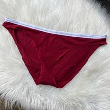 Calvin Klein One Wine Red Varsity Band Bikini Cut Panties