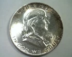 1949-D FRANKLIN HALF DOLLAR CHOICE ABOUT UNCIRCULATED+ CH AU+ NICE ORIGINAL COIN
