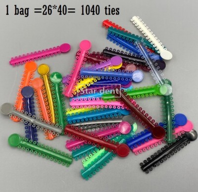 Dental Orthodontic Elastic Ligature Ties Rubber Bands for Brackets Brace 1 bag