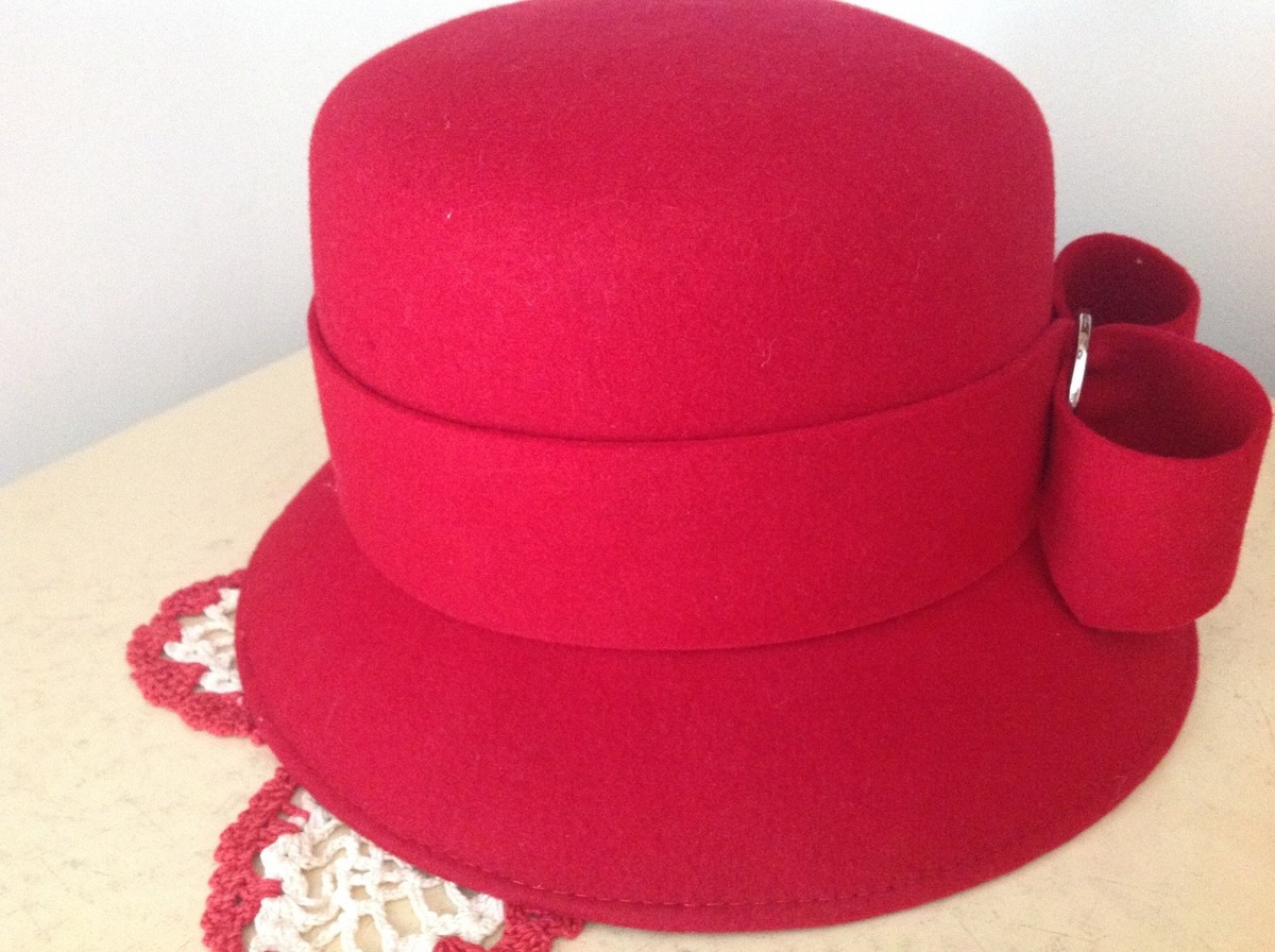 Vintage Womens Hat Betmar Bucket Style Red Wool | eBay