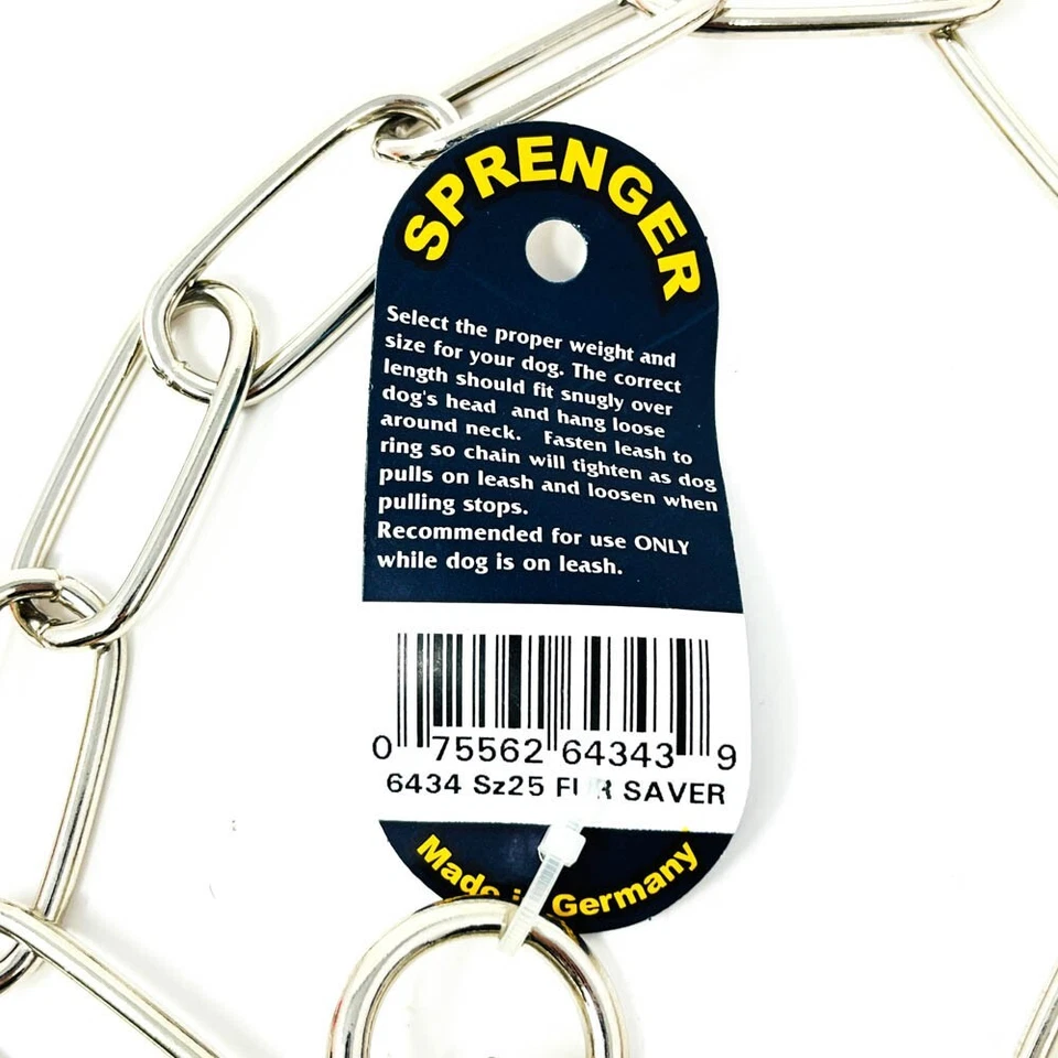 Sprenger Chrome Plated Steel Fursaver Choke Chain Collar K9 Training 4mm 25in - Image 4 of 4