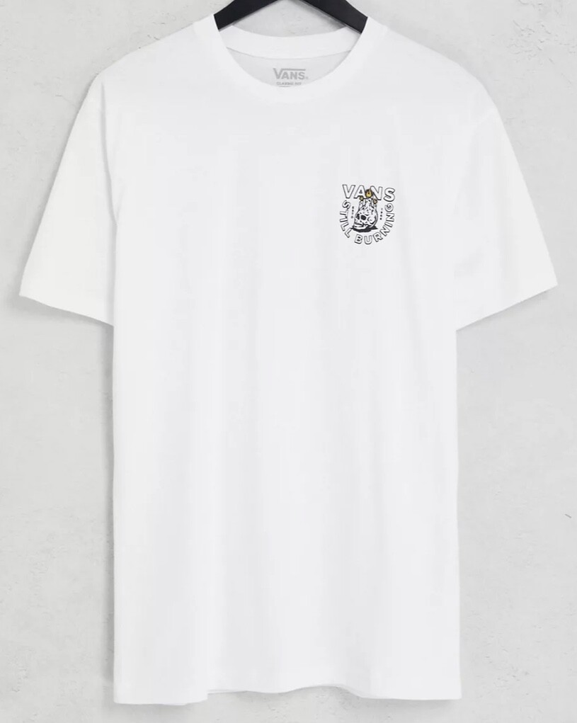VANS Men's Still Burning SS Tee VN0007KJ White Small | eBay
