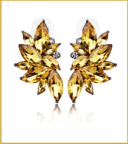 Orecchini di bigiotteria blu in cristallo