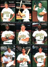 1989 Mothers Cookies OAKLAND ATHLETICS A'S Team Set ECKERSLEY LARUSSA PARKER