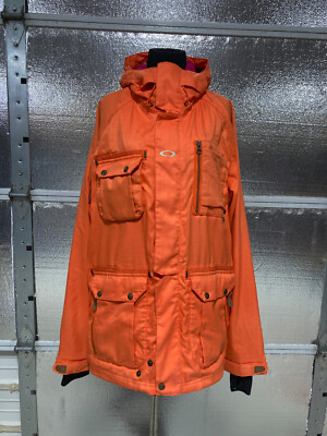 Oakley Snowboard Jacket - Mens M (Loose) - Orange - Ski Winter Coat - Shell
