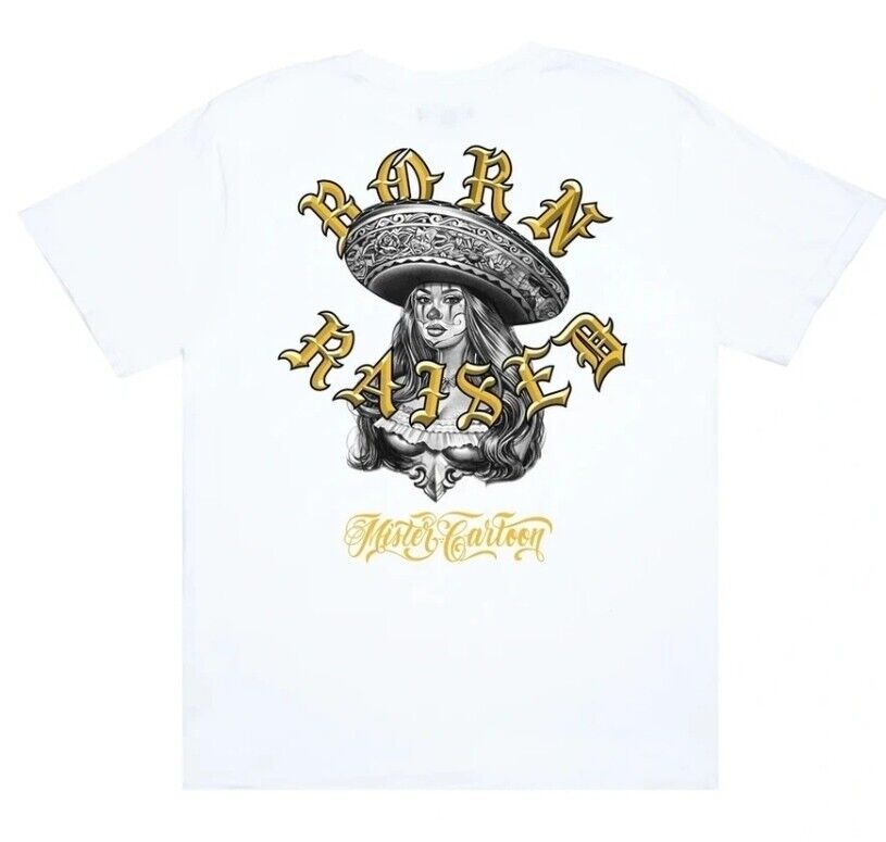 Born x Raised + Mr. Cartoon Charra Tee: White