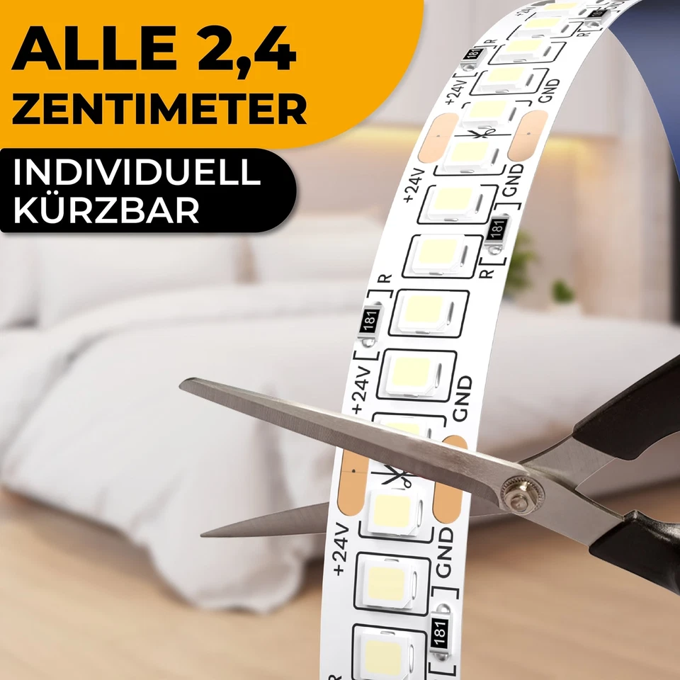 LED Streifen Band 5m 2835 Licht Leiste Dimmbar Stripe Smd warm kalt Weiß   - Bild 4 von 4