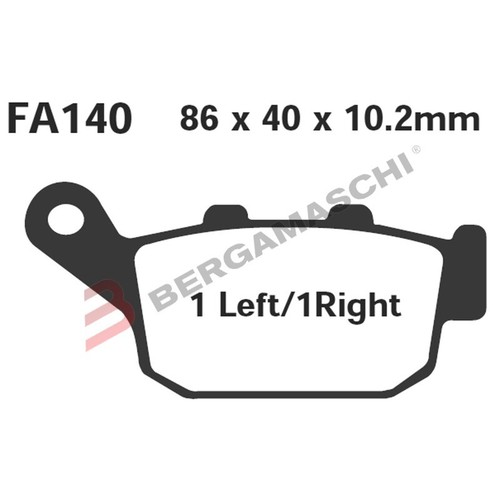 PASTIGLIE FRENI PER HONDA NX DOMINATOR 650 FA140 XL650V TRANSALP 00>07 XL700V - Foto 4 di 5