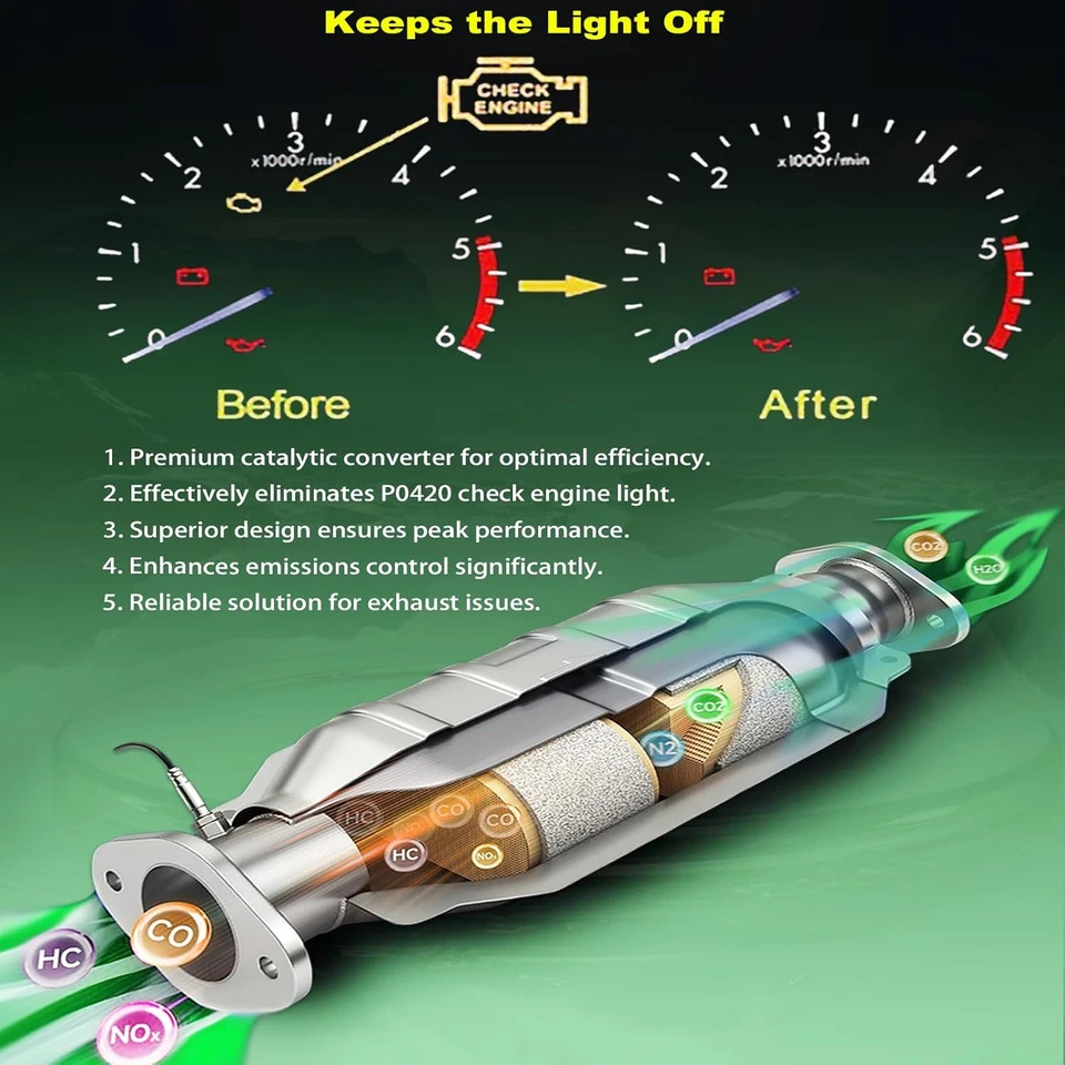 Catalytic Converter w/ Integrated Exhaust Manifold For Mazda 3 2004-2009 5 06-10 - Image 2 of 4