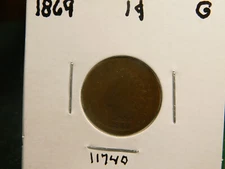 1869  Indian Head Cent    Item # 11740