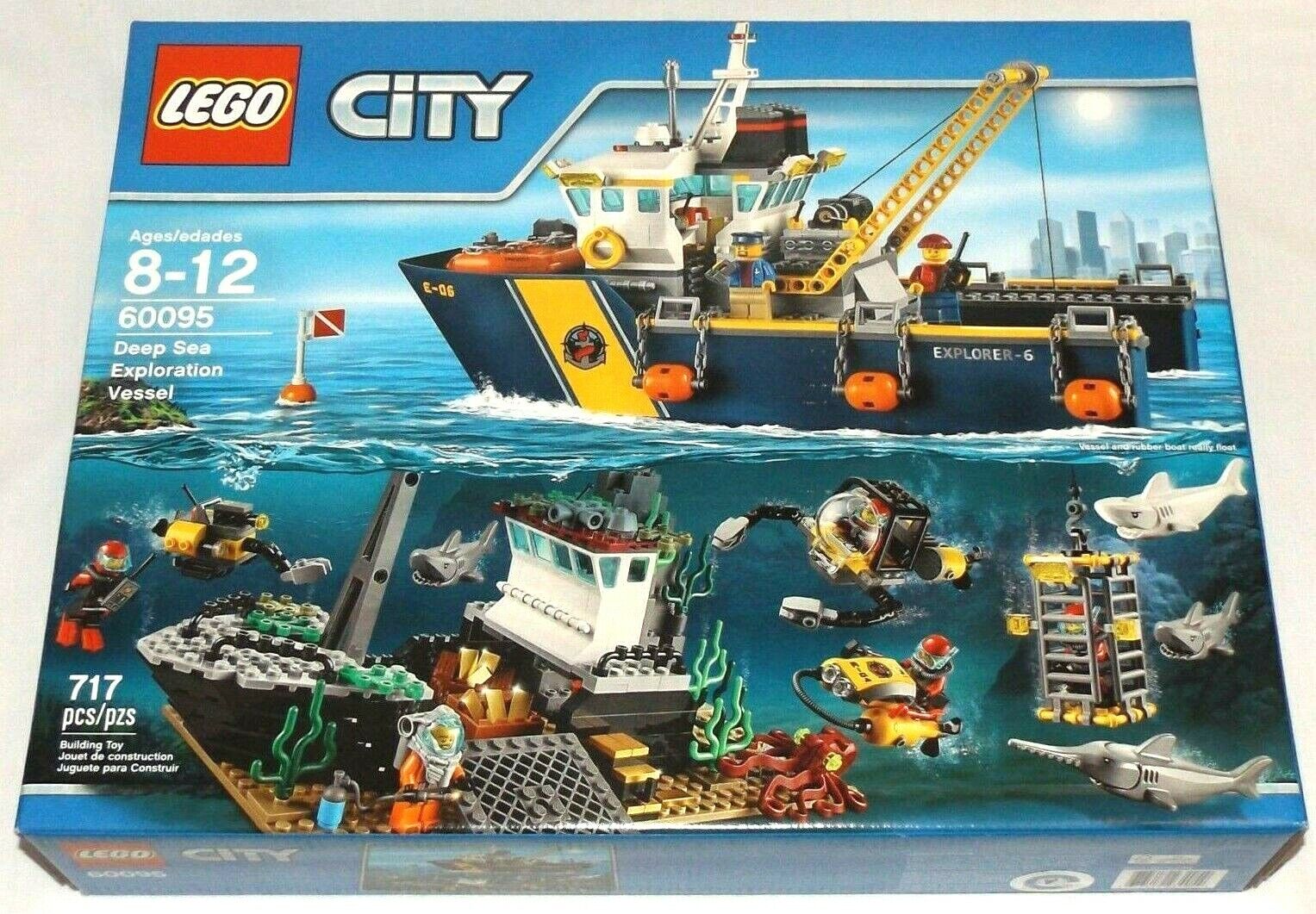 LEGO 60095 City DEEP SEA EXPLORATION VESSEL boat underwater shark remote sub