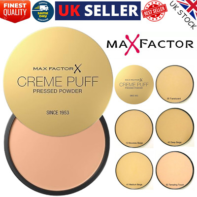 MAX FACTOR Creme Puff Compact Pressed Face Powder 14g *WÄHLEN SIE IHREN FARBTON Neu