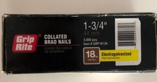 (Box of 5,000) Grip Rite 18 Gauge 1-3/4" Galvanized Finish Brad GRF18134