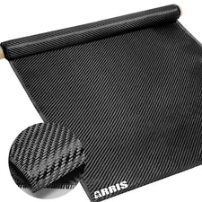 ARRIS Carbon Fiber Cloth Roll, 3K Pure Carbon Fiber Fabric 2x2 Twill Weave