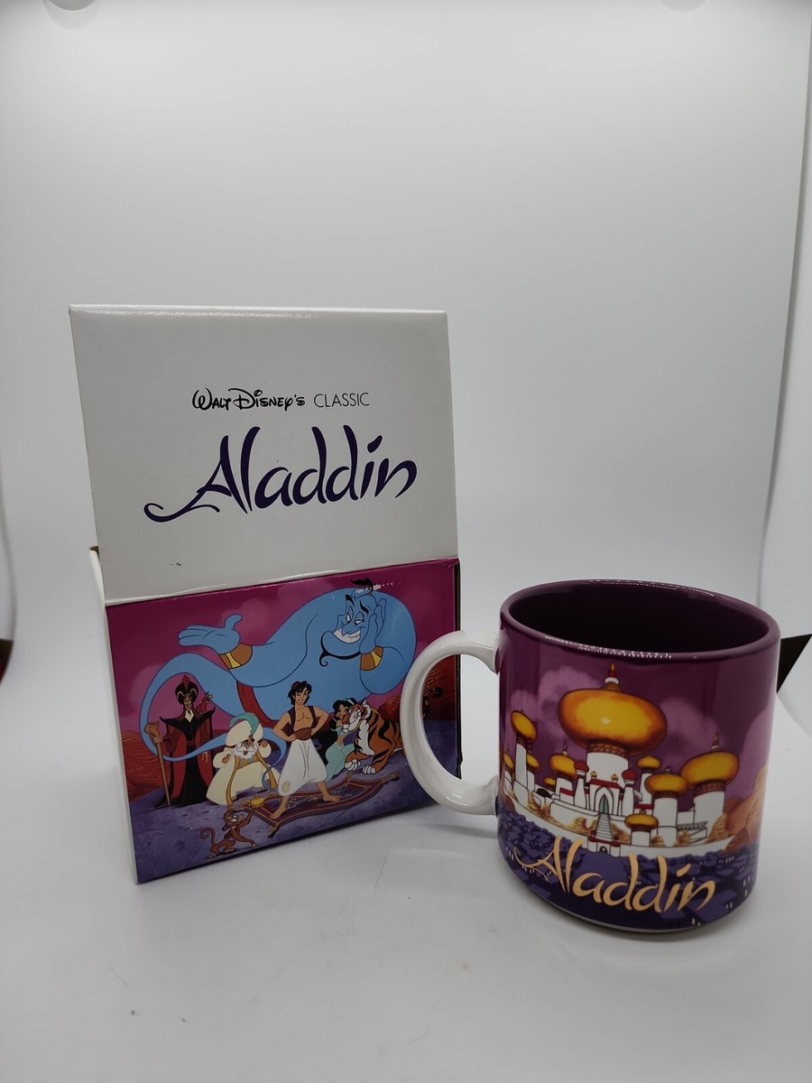 Vintage Walt Disney Classic Aladdin Coffee 12 oz. Mug Made in Japan with Box