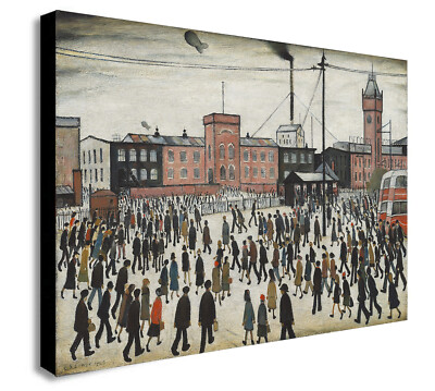Going To Work von L.S. Lowry - Leinwand Wandbild gerahmt - verschiedene Größen