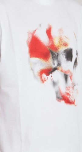 ✅ ALEXANDER McQueen tshirt Taglia S-M-L-XL-XXL t-shirt Bianco logo Teschio - Imagen 3 de 4