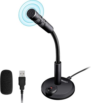 USB Microphone, Omnidirectional USB Computer Microphone, USB PC Mic, USB