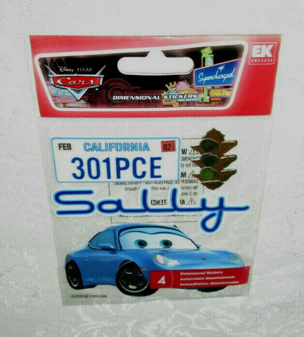 Disney PIXAR Cars SALLY SC Dimensional Stickers 4 Pieces EK Success DCSC03 - Image 3 of 4