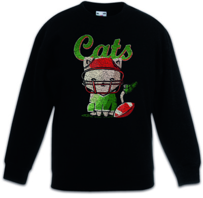 Cats Football Kids Kinder Pullover Cat Love Addiction Helmet Fun Player