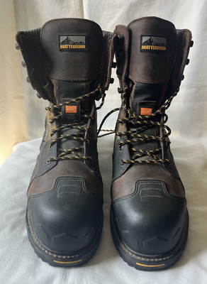 Matterhorn Mining Boots MTC300  8'' Brown & Black Work Boots Men's Sz 11.0 EUC