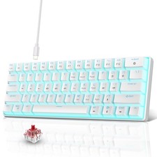 Portable 60 Mechanical Gaming Keyboard 61 Keys Blue LED White Red Switches
