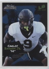 2021 Wild Card Alumination Light Show Blue Carlos Basham Jr #LS30 Rookie RC 04ht. rookie card picture