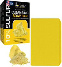 Cleansing 10 Sulfur Soap Bar for Face  Body   Natural Shine Control Facial Cle
