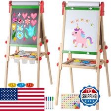 Kileubuto Kids Art Easel Paper Roll For Toddlers Adjustable Double Sided