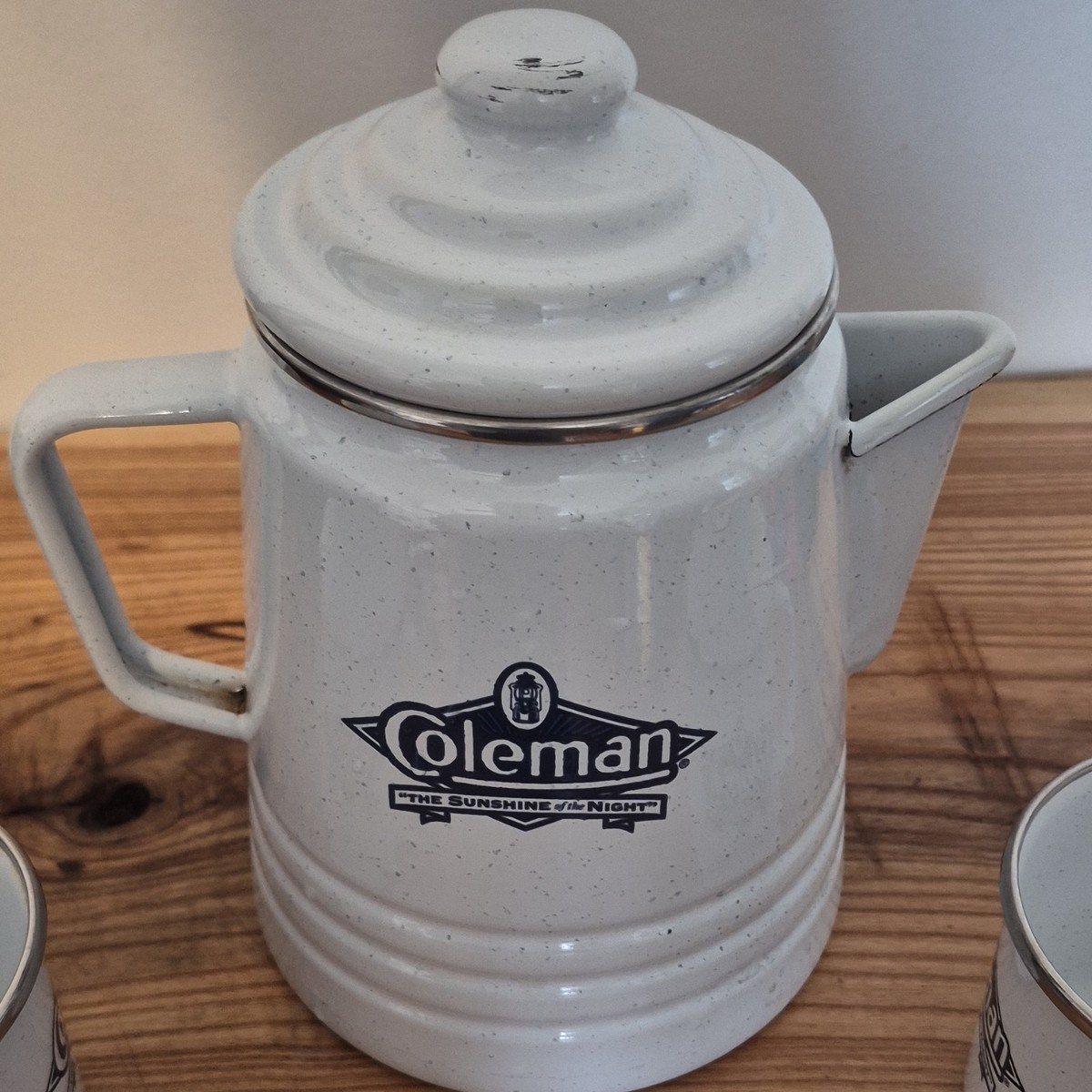 Coleman White Metal Percolator Coffee Pot with 2 Cups | eBay