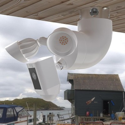 Eave Mount for Ring Floodlight Cam Wired Plus/Pro, Blink & Wyze Cam V2 White
