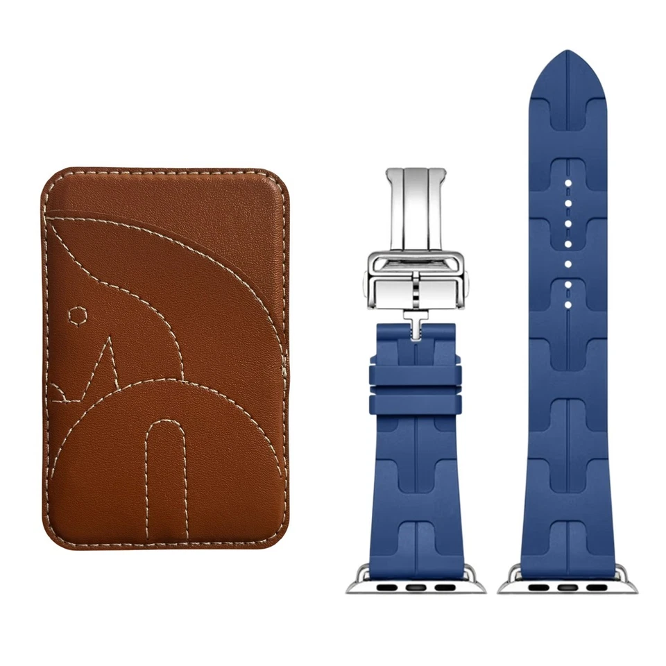 Correa de reloj Kilim 42 mm 46 mm 49 mm para Apple Watch Hermes Ultra 1/2 y tarjeta Magsafe Foto 2 de 4