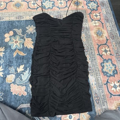 princess polly black ruched dress Bella Luna Ruched Mini Dress | Black | Womens