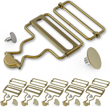 6 Sets Durable Metal Overall Buckles Replacement, Overall Clasp Replacement