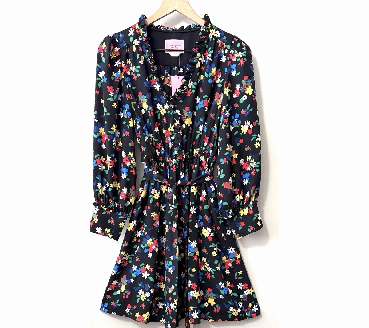 chinese dress ladies Black and Pink Long Sleeve Midi Dress