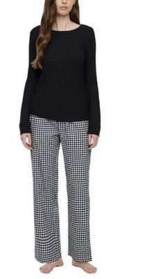 Gap Women's Black Plaid Flannel Pajama Set Size Xsmall  New In Pkg