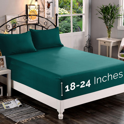 Elegant Comfort 1500 Premium Quality Fitted Sheet Ultra Soft 18-24 Inch Extra