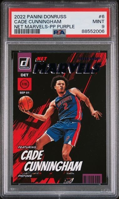 Cade Cunningham 2022 Panini Donruss Net Marvels Press Proof  Purple PSA 9 🔥🔥🔥
