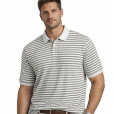 Vintage Burberry polo shirt men  s XXL. Tan/white Stripes. Spellout 90s Era