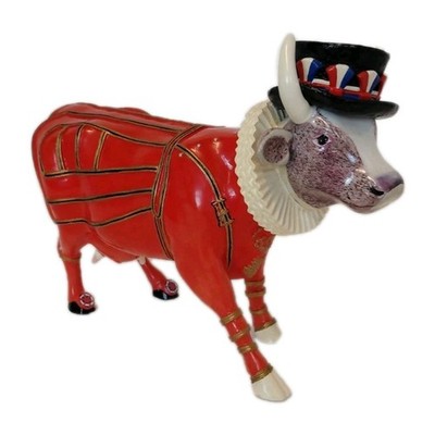 Cow Parade Beefeater It Ain't Natural 2002 Figur 16,5 cm Länge 13 cm hoch