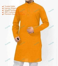 Indian Cotton Mens Shirt Long Sleeve Kurta Loose Clothing sizes available