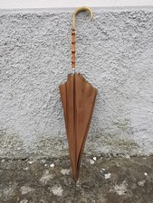 Walking Umbrella Bone Handle Fabric Cover 1950s/60s