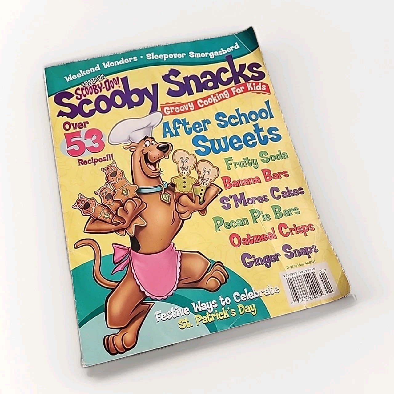 Rare April 2001 Cartoon Network Scooby Doo Snacks Cooking Magazine St Patrick’s